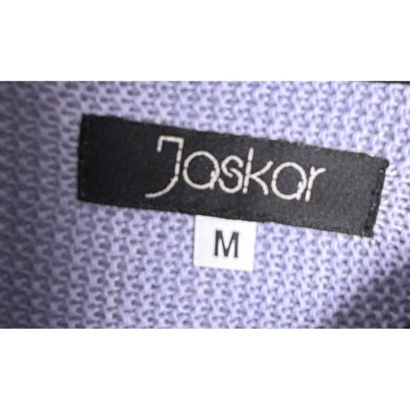 Hand-Painted Jaskar Jacket M Purple & Black Wavy Design Button Closure Artsy - Picture 4 of 7